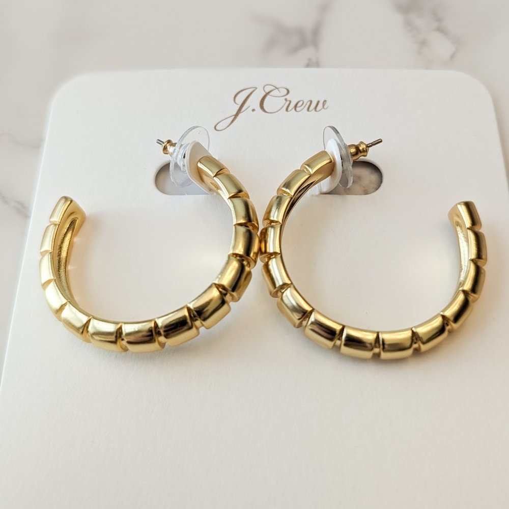 J.Crew Ridged Hoop Earrings